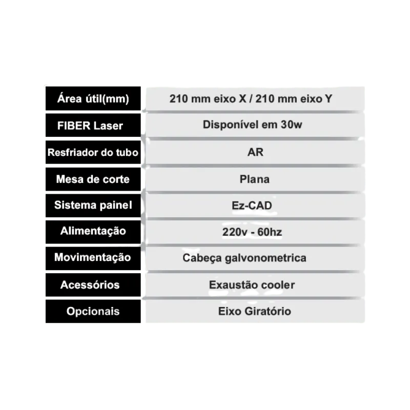 Máquina de gravação FIBER 30W Portátil - Imagem 2